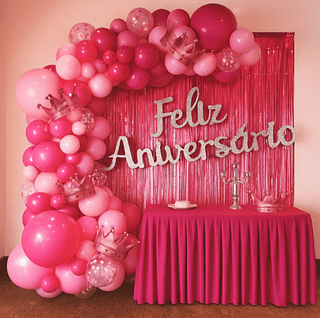 Kit C/117 Balões Arco Bexigas Feliz Aniversário Decoração Fácil Montar