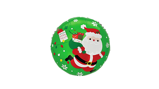 Balão Metalizado de Natal com Papai Noel Verde granel
