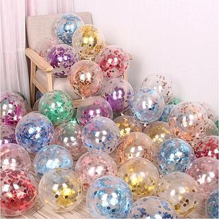 10 Unid Balao Bexiga Cristal Transparente 12 Pol Com Confete