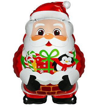 balão papai noel com presentes granel