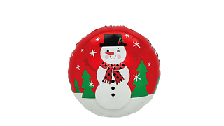 Balão Metalizado de Natal com Boneco de Neve granel