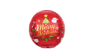 Balão Metalizado de Natal 4D Vermelho – Merry Christmas granel