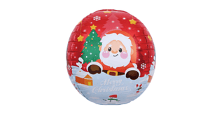 Balão Metalizado de Natal 4D Vermelho com Papai Noel granel