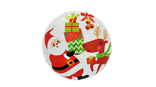 Balão Metalizado de Natal com Papai Noel e Rena granel